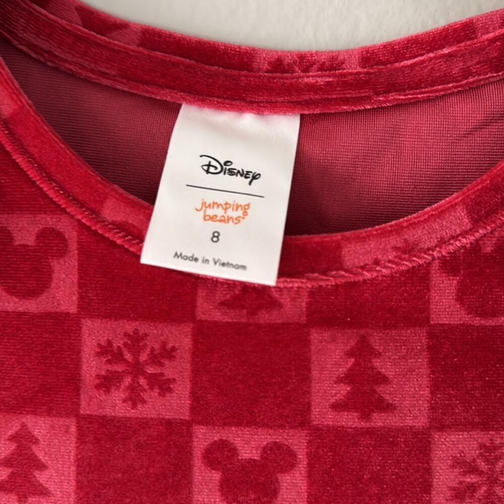 Disney Minnie Mouse Red Christmas Dress Girl Sz 8 NWT Holiday Festivities - Picture 3 of 9